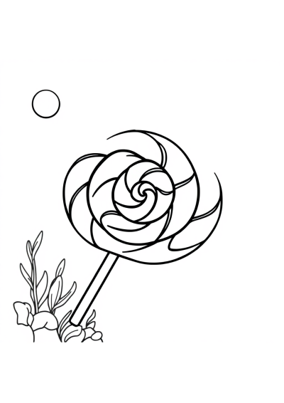 Lollipop Swirl Underwater Coloring Page