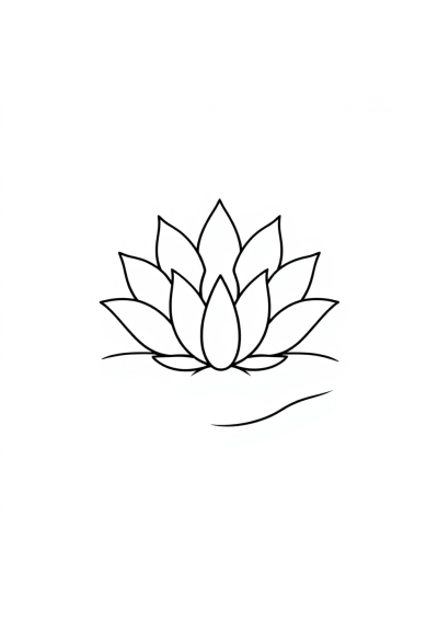 Lotus Mandala Design On Beach Coloring Page