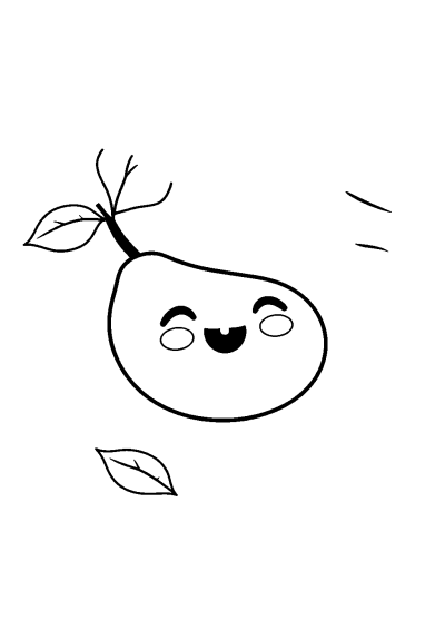 Magical Avocado Coloring Page