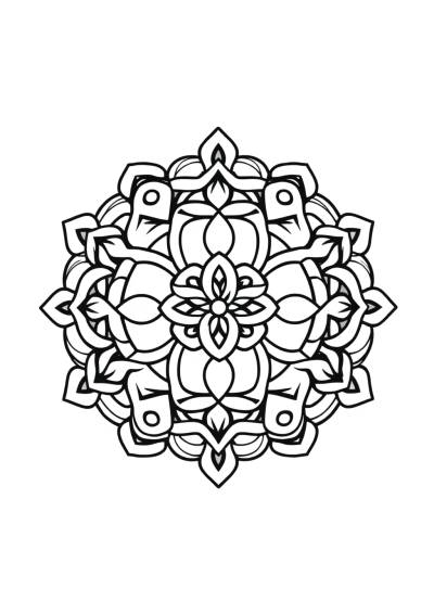 Magical Celtic Knot Mandala Coloring Page