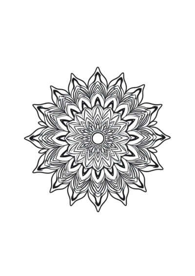 Magical Indian Style Mandala Coloring Page