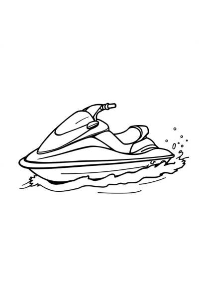 Magical Jet Ski Coloring Page
