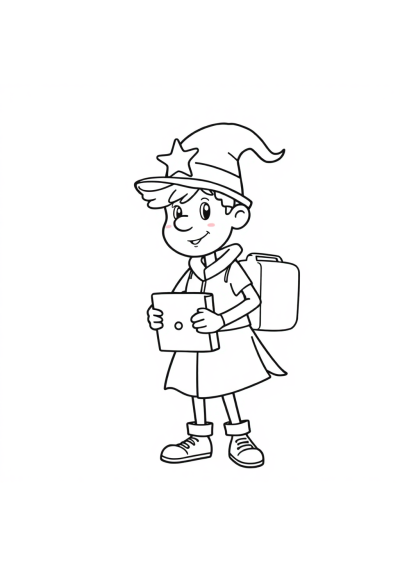 Magical Mail Carrier Coloring Page