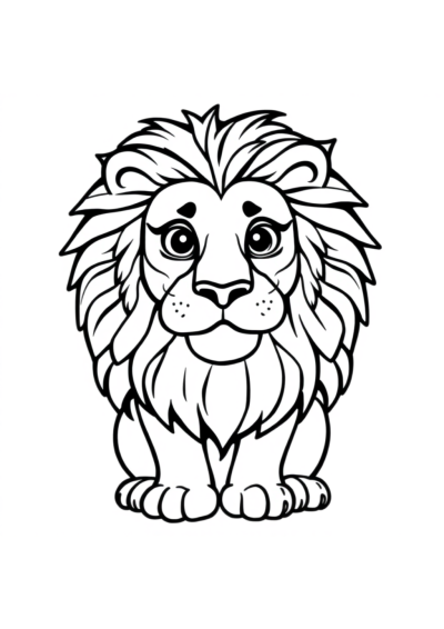 Majestic Lion Coloring Page