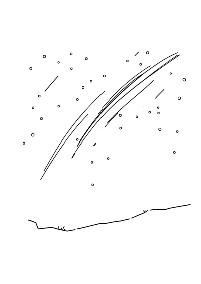 Meteor Shower At Night Coloring Page