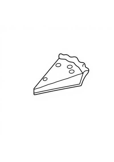 Pie Slice In Space Coloring Page