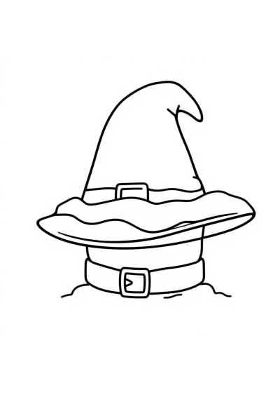 Pilgrim Hat In Winter Coloring Page