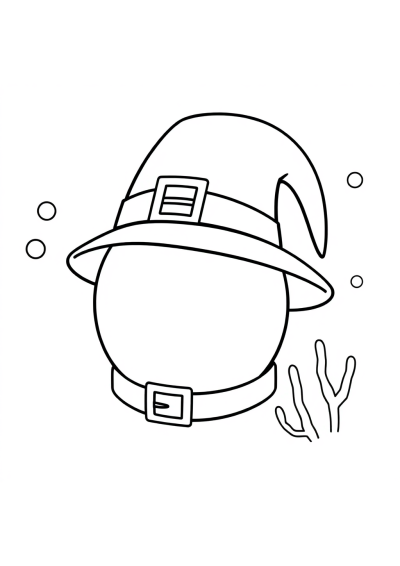 Pilgrim Hat Underwater Coloring Page