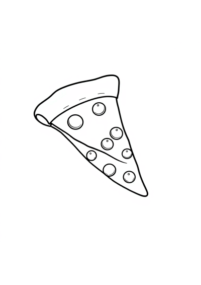 Pizza Slice Coloring Page