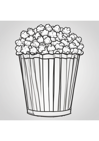 Popcorn Bucket Coloring Page