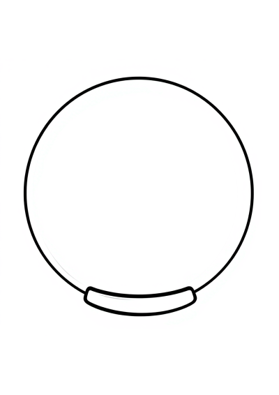 Realistic Crystal Ball Coloring Page