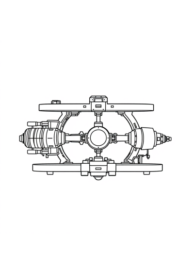 Realistic Space Station Coloring Page