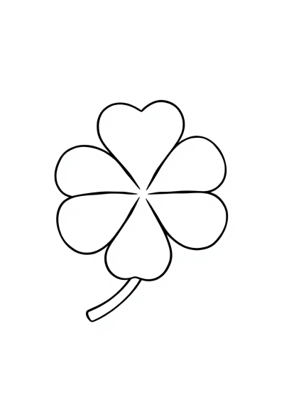 Realistic St Patricks Shamrock Coloring Page