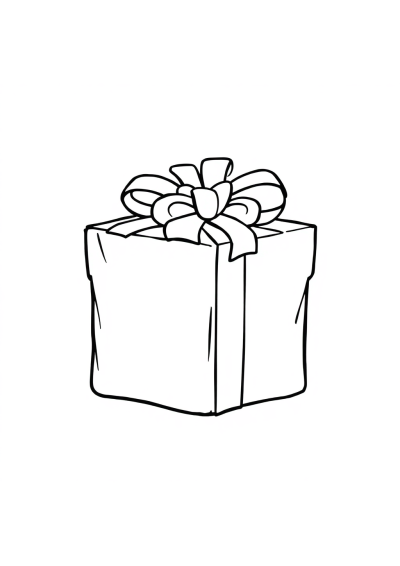 Realistic Wrapped Presents Coloring Page