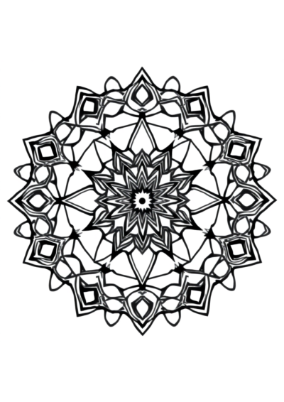 Sacred Geometry Mandala Coloring Page