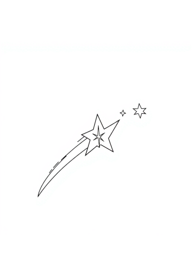 Shooting Star Coloring Page