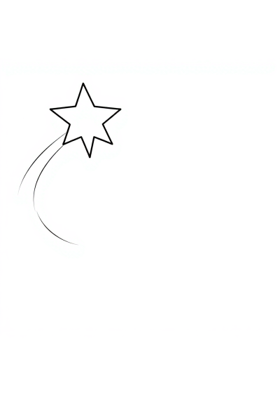 Shooting Star At Night Coloring Page