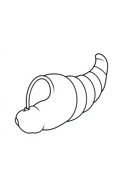 Simple Cornucopia Coloring Page