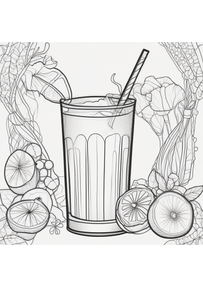 Smoothie Glass Coloring Page