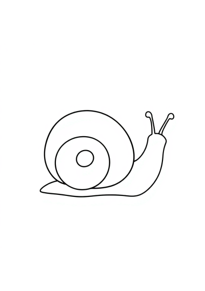 Snail With Shell Coloring Page