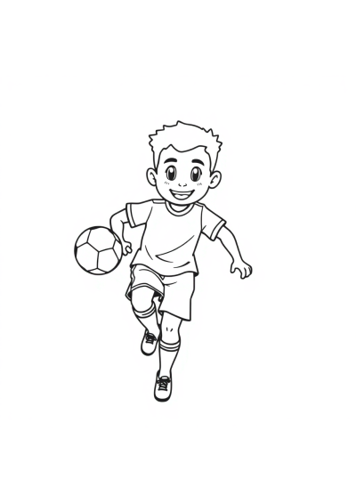Soccer Player Coloring Page