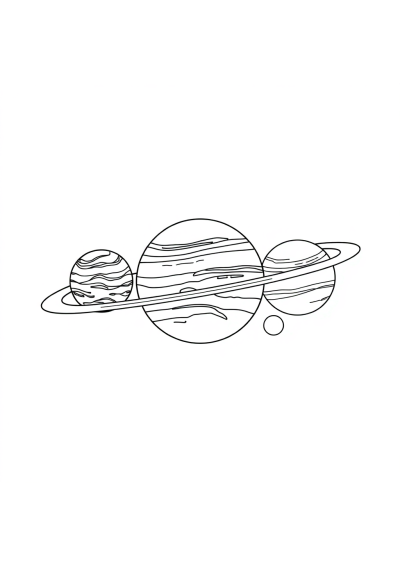 Solar System Planets Coloring Page
