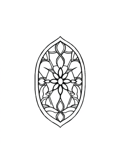 Stained Glass Pattern Coloring Page
