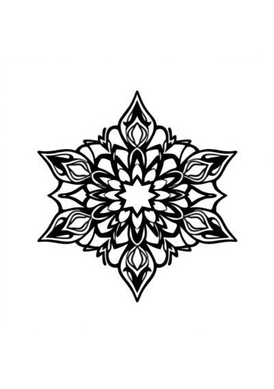 Star Mandala In Space Coloring Page
