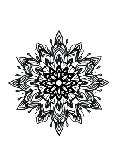 Star Mandala In Winter Coloring Page