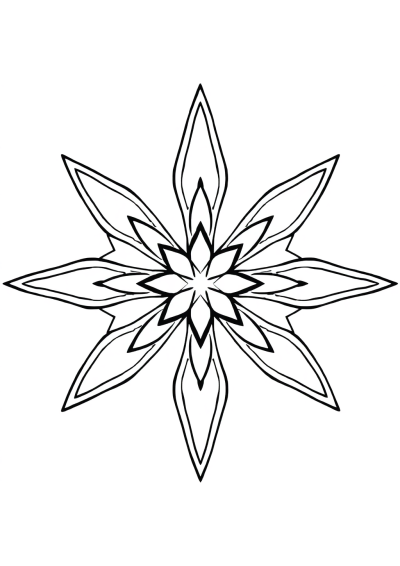 Star Pattern Tile Coloring Page