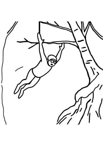 Swimmer Diving In Winter Coloring Page