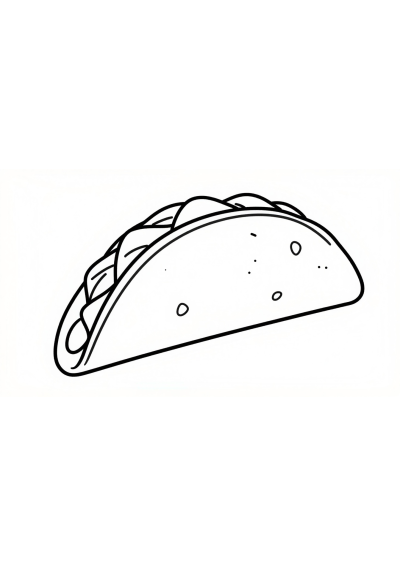 Taco Coloring Page