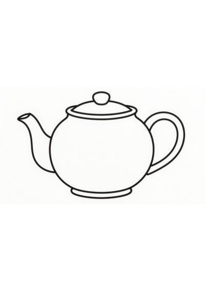 Tea Pot Coloring Page