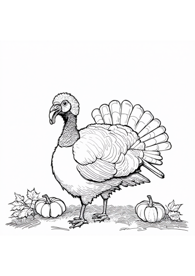 Thanksgiving Turkey Coloring Page