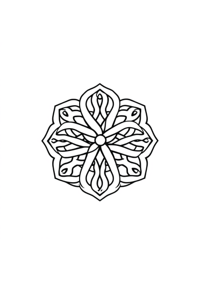 Tiny Celtic Knot Mandala Coloring Page