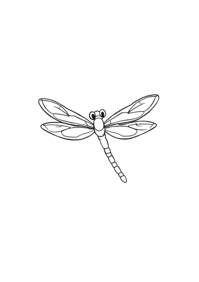 Tiny Dragonfly Coloring Page