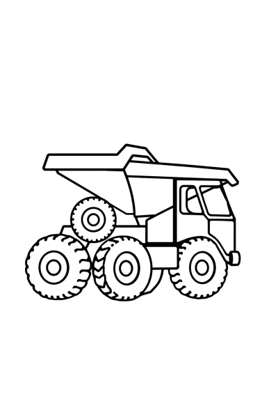 Tiny Dump Truck Coloring Page