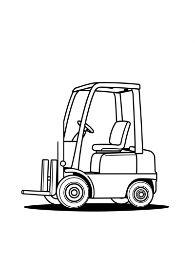 Tiny Forklift Coloring Page