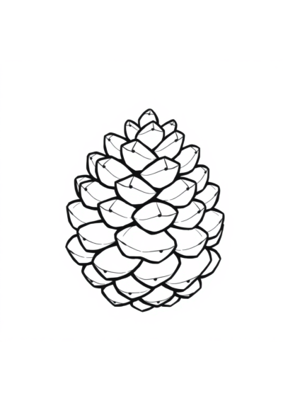 Tiny Pinecone Coloring Page