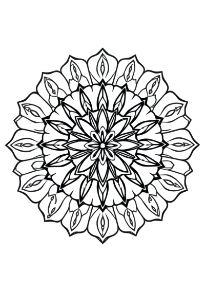 Tiny Star Mandala Coloring Page