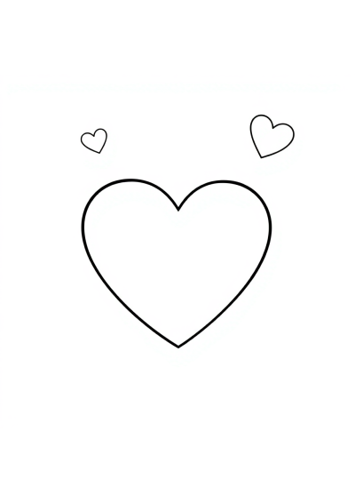 Tiny Valentines Heart Coloring Page
