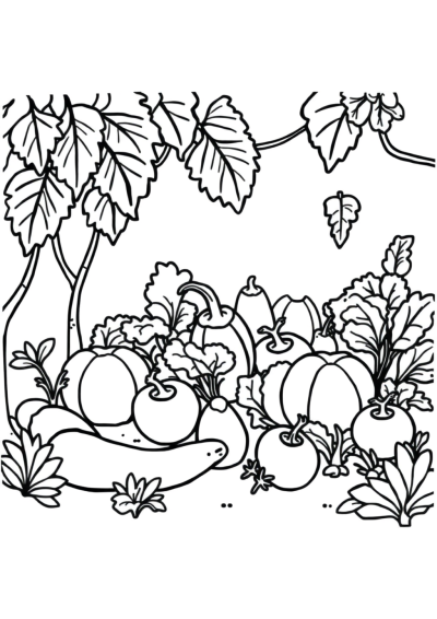 Vegetable Garden Coloring Page