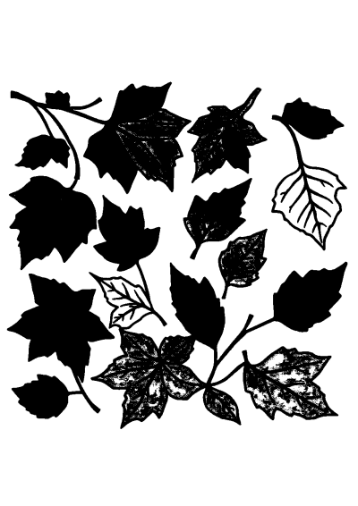 Vintage Autumn Leaves Coloring Page