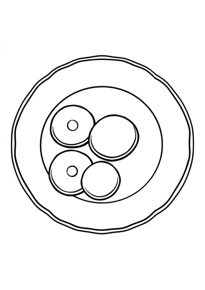 Vintage Cookies Plate Coloring Page