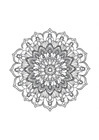 Vintage Lace Mandala Coloring Page