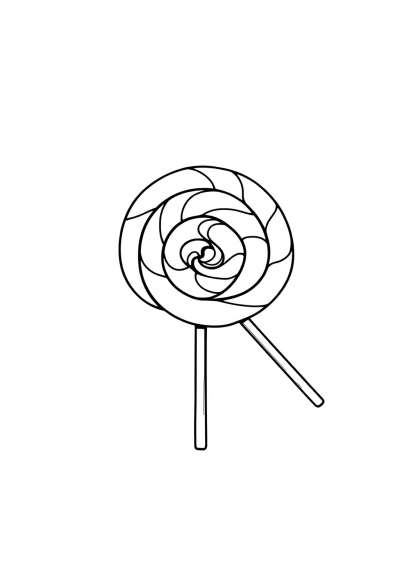Vintage Lollipop Swirl Coloring Page