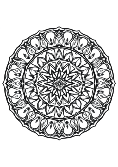 Vintage Sacred Geometry Mandala Coloring Page