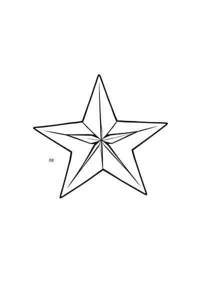 Vintage Shooting Star Coloring Page