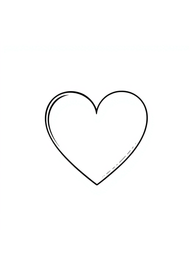 Vintage Valentines Heart Coloring Page