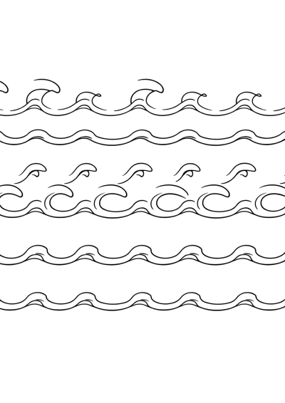 Wave Pattern Repeating Coloring Page